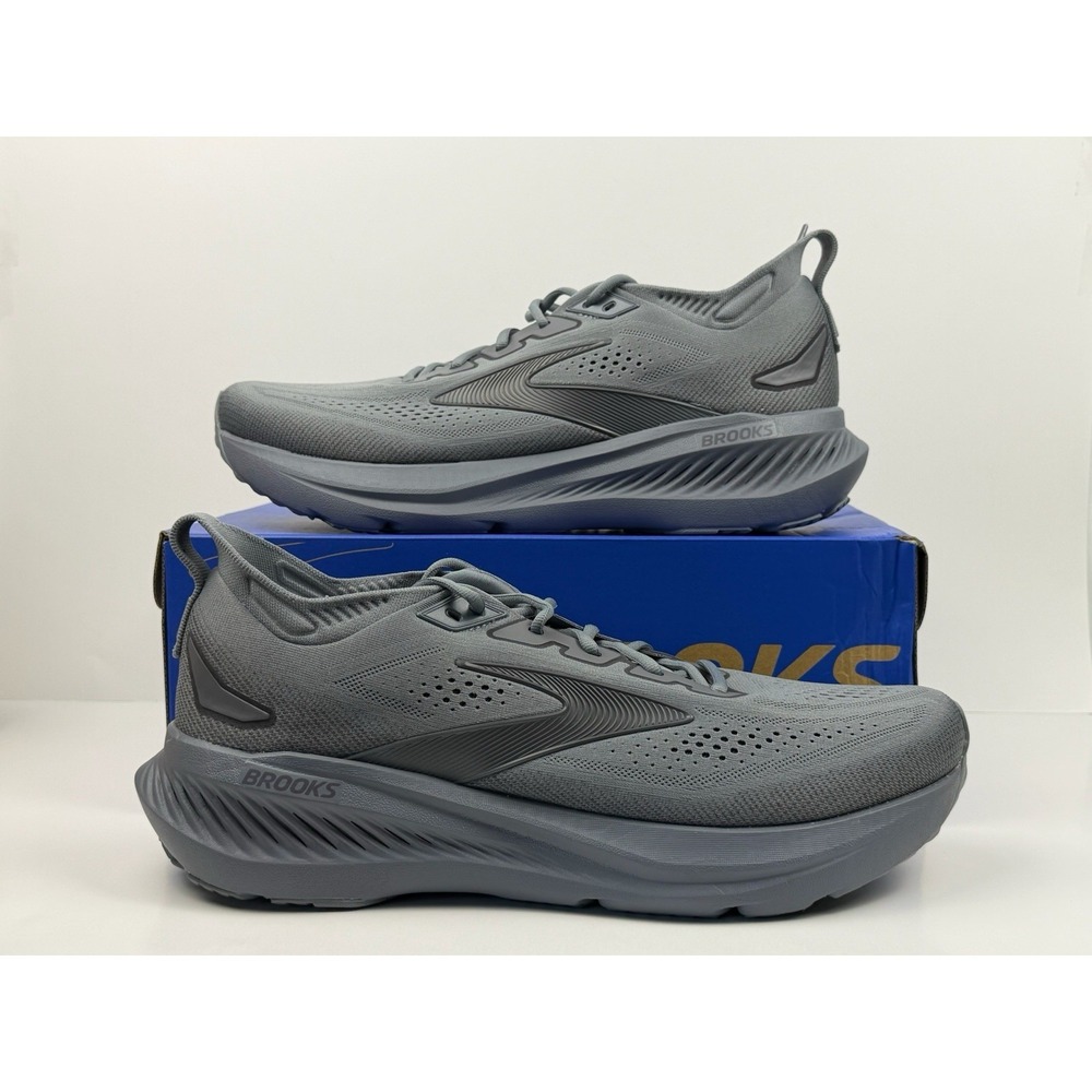 Brooks Glycerin 23 Running Shoes Men Sz 12.5 2E Wide Grey/Blackened Pearl/Black